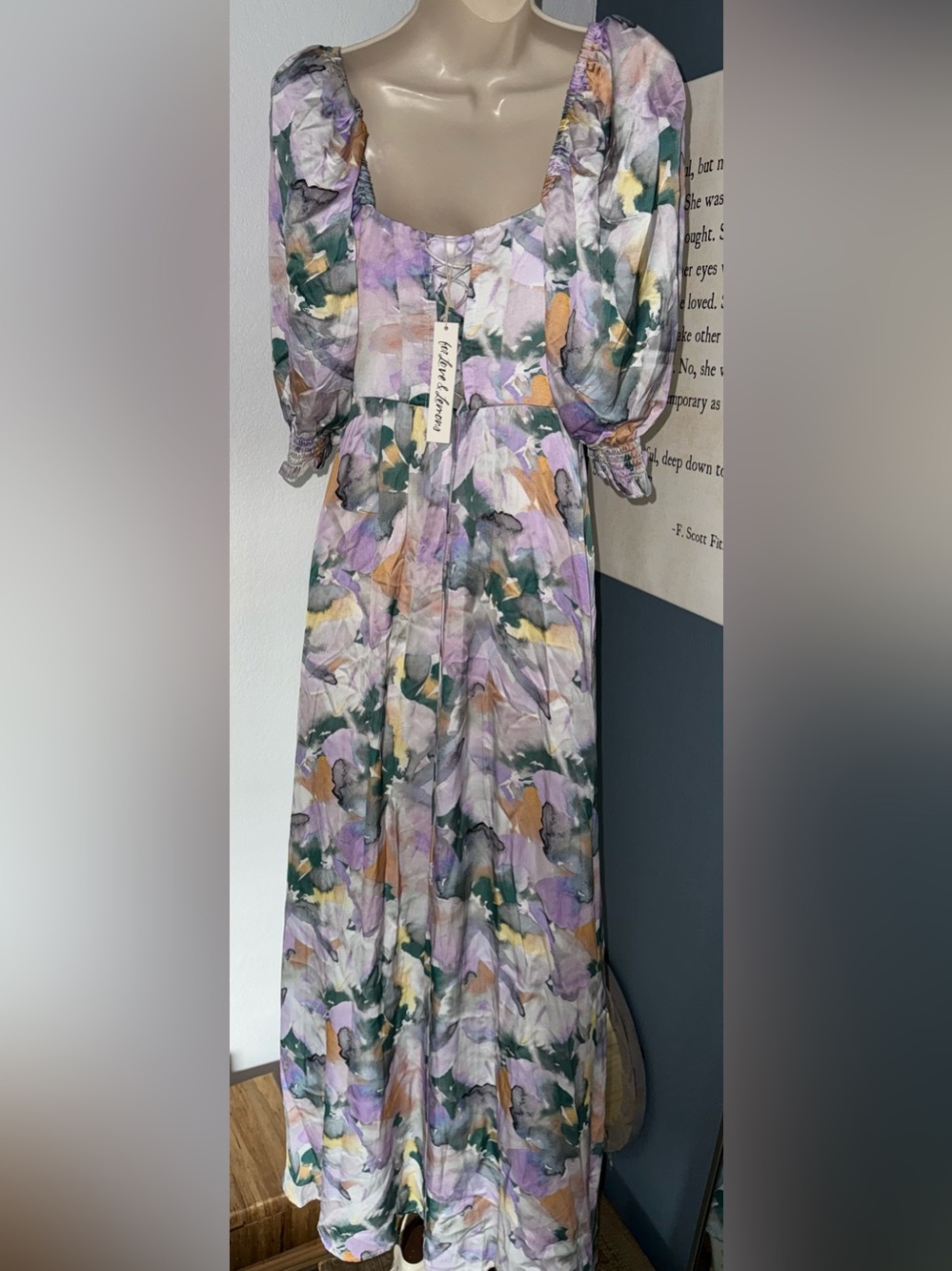 For Love & Lemons Megan Maxi Dress NWT - Picture 4 of 16